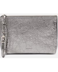 Givenchy - Voyou Metallic Leather Pouch - Lyst