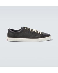 Prada - Leather Aged Low-Top Sneakers - Lyst