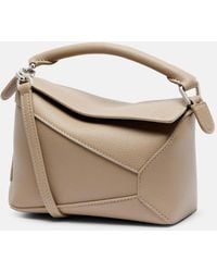 Loewe - Puzzle Edge Mini Leather Top-Handle Bag - Lyst