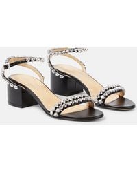 Mach & Mach - Audrey 55 Crystal-Embellished Leather Sandals - Lyst