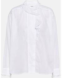 Isabel Marant - Blusa Pamias in cotone con ruches - Lyst