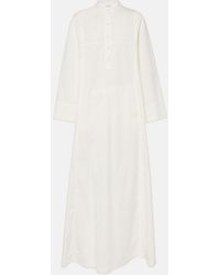 Dries Van Noten - Cotton Poplin Maxi Dress - Lyst