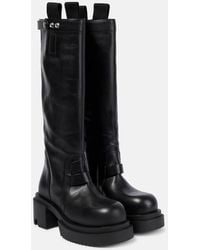 Rick Owens - Pull On Leather Knee Hi Boots - Lyst
