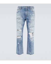 Dolce & Gabbana Mid-Rise Straight Jeans - Blau