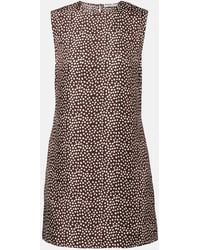 Asceno - Sintra Polka-Dot Silk Twill Minidress - Lyst
