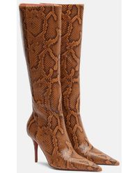 AMINA MUADDI - Barbara Leather Knee-High Boots - Lyst