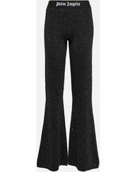 Palm Angels - Printed Mid-rise Flared Pants - Lyst