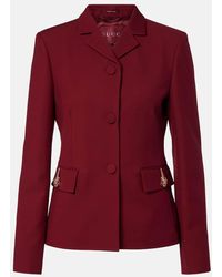 Gucci - Embellished Silk And Wool Jacket - Lyst