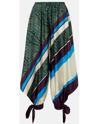 ALÉMAIS - Joni Printed Silk Twill Balloon Pants - Lyst