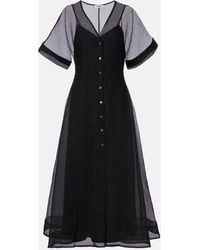 STAUD - Elle Organza Midi Dress - Lyst