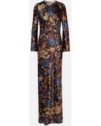 Veronica Beard - Gemma Floral Silk-Blend Maxi Dress - Lyst