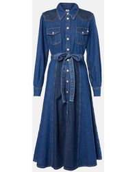 AG Jeans - Marseille Denim Shirt Dress - Lyst