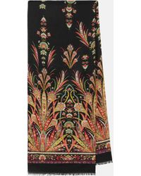Etro - Printed Cashmere And Silk-blend Scarf - Lyst