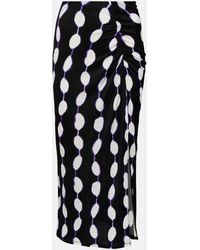 Diane von Furstenberg - Garcel Printed Jersey Midi Skirt - Lyst