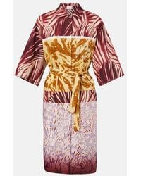 Dries Van Noten - Robe Chemise Imprimee En Coton - Lyst