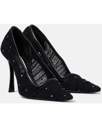 Jimmy Choo - Lotta 100 Embellished Mesh Pumps - Lyst