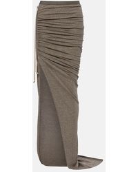 Rick Owens - Cotton-Blend Jersey Maxi Skirt - Lyst