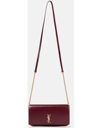 Saint Laurent - Cassandre Leather Phone Pouch - Lyst