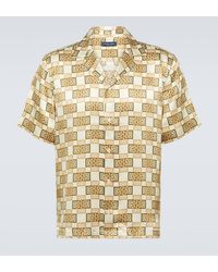 Frescobol Carioca - Roberto Printed Silk Bowling Shirt - Lyst