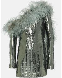‎Taller Marmo - Robe Mini Garbo a sequins et plumes - Lyst