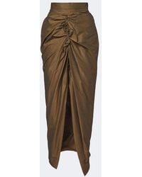 Vivienne Westwood - Panther Gathered Cotton-Blend Maxi Skirt - Lyst