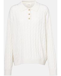Lisa Yang - Magnolie Cable-Knit Cashmere Polo Sweater - Lyst
