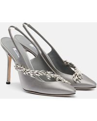 Balenciaga - X Manolo Blahnik Satin Slingback Pumps - Lyst
