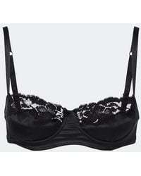 Dolce & Gabbana - Lace-Trimmed Silk-Blend Satin Bra - Lyst