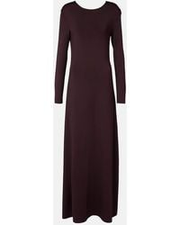 Bottega Veneta - Open-Back Compact Knit Maxi Dress - Lyst