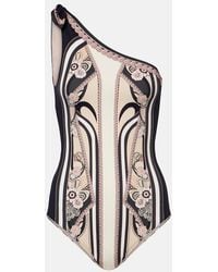 La DoubleJ - Goddess Printed One-Shoulder Swimsuit - Lyst