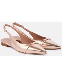 Malone Souliers - Slingback-Ballerinas Jama Aus Metallic-Leder - Lyst