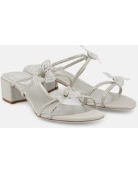 Rene Caovilla - Caterina Embellished Bow-Detail Sandals - Lyst