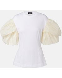 Simone Rocha - Puff-Sleeve Cotton Jersey T-Shirt - Lyst