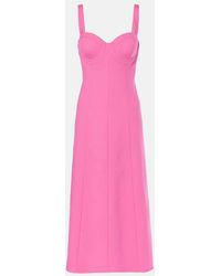 Carolina Herrera - Bustier-Kleid Aus Einem Wollgemisch - Lyst