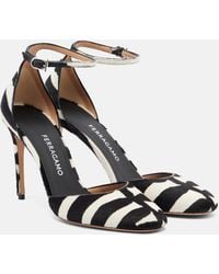 Ferragamo - Zebra-Print Calf Hair Pumps - Lyst