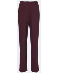 Burberry - Wool Straight Pants - Lyst