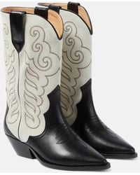 Isabel Marant - Duerto Leather & Suede Cowboy Boot - Lyst