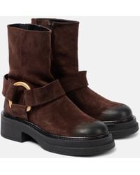Dorothee Schumacher - Suede Softness Biker Boots - Lyst