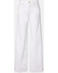 FRAME - Bubble Mid-Rise Wide-Leg Jeans - Lyst