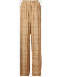 Frankie Shop - Baxter Checked Twill Wide-Leg Pants - Lyst