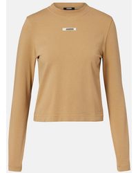 Jacquemus - Gros Grain Cotton-Blend T-Shirt - Lyst
