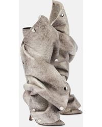 Y. Project - Snap Faux Leather Knee-High Boots - Lyst