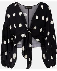 Adriana Degreas - Polka-Dot Crop Top - Lyst