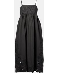 Juliet Dunn - Robe Brodee En Coton A Fleurs - Lyst