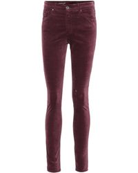 AG Jeans Hose The Farrah Skinny aus Samt - Mehrfarbig