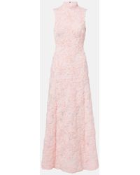 ROTATE BIRGER CHRISTENSEN - Floral Mesh Maxi Dress - Lyst