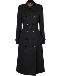 Burberry Chelsea Gabardine Trench Coat - Black