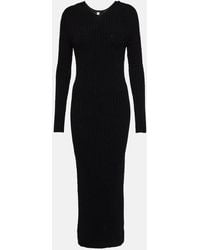 TOTEME - Ribbed-Knit Wool-Blend Maxi Dress - Lyst