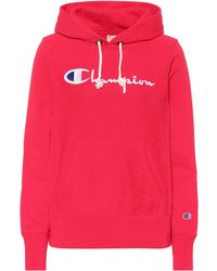 Champion Logo Cotton Hoodie - Pink