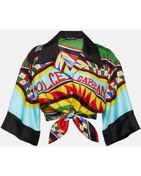 Dolce & Gabbana - Camisa de seda estampada - Lyst
